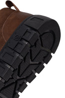 Male Brown Lace-up Thick-soled Nubuck Leather Sneaker | Derimod