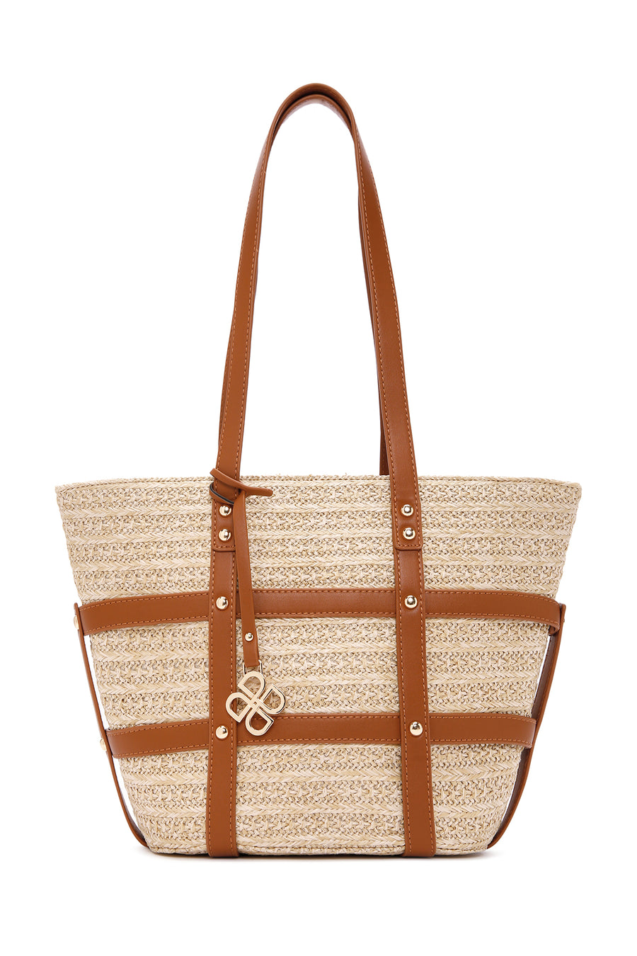Women's Beige Straw Shoulder Bag 25SBD2442M7 | Derimod