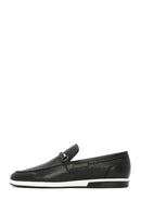 Men's Black Leather Casual Loafer | Derimod