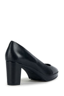 Geox Kadın Siyah Walk Pleasure 60 Deri Kalın Topuklu Ayakkabı | Derimod