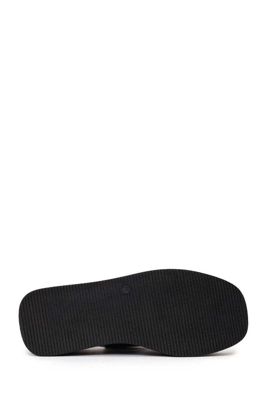 Woman Black Ankle-Buckle Wedge-Heel Leather Sandal