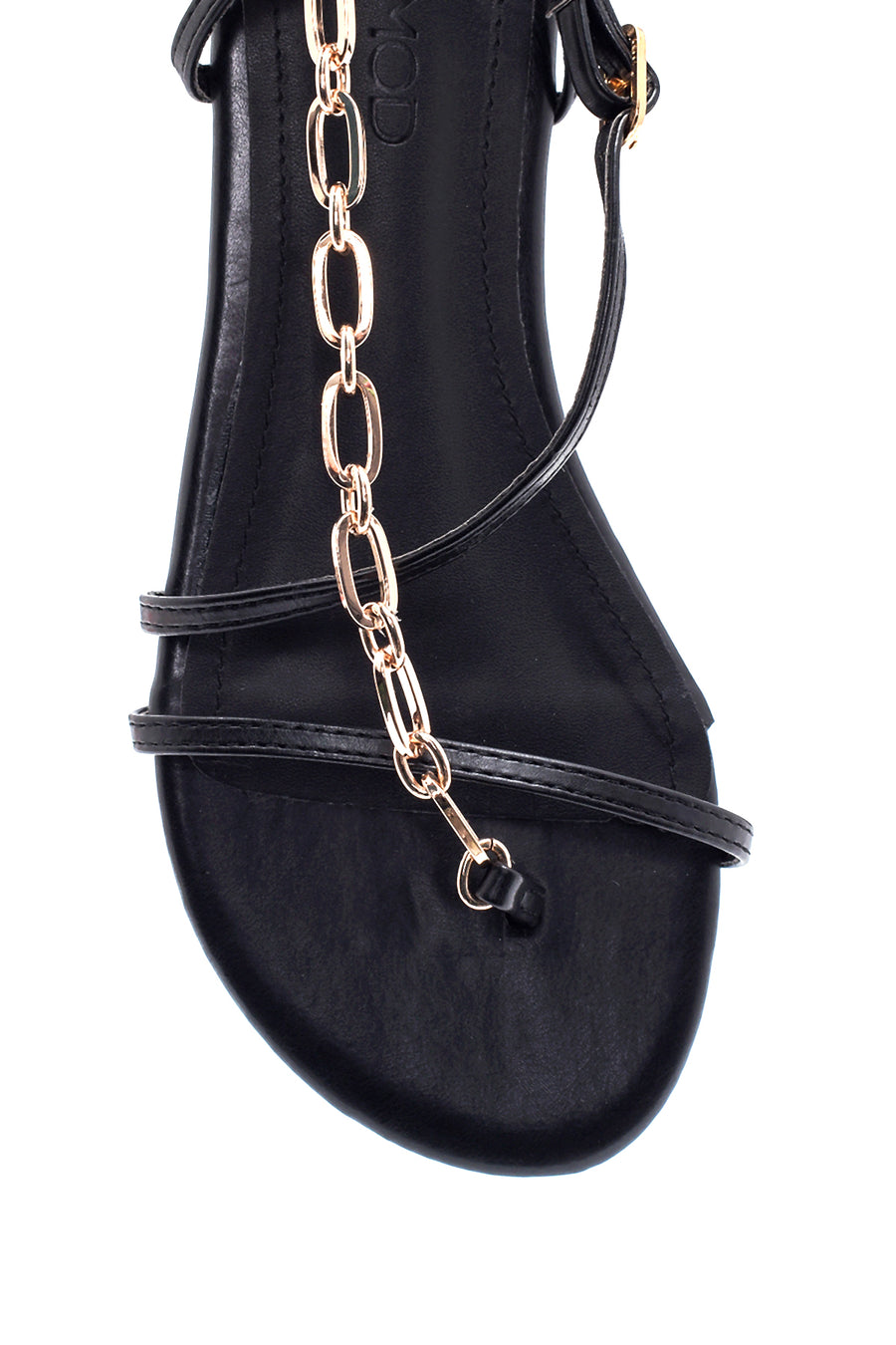Women's Black Chain Detailed Sandals