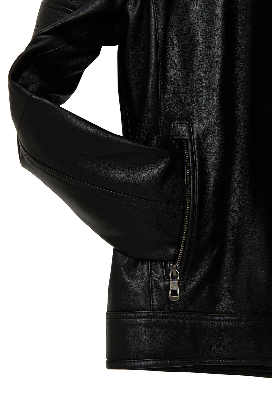 Mbappe Men's Black Leather Jacket