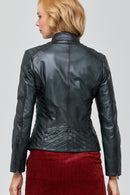 Naomi Women's Leather Jacket | Derimod