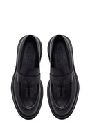 Erkek Siyah Püsküllü Deri Casual Loafer | Derimod