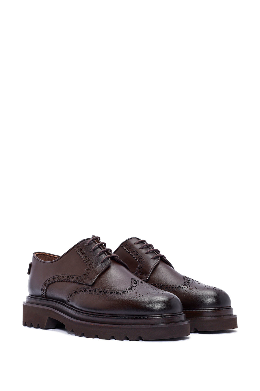 Men's Brown Lace-up Leather Casual Shoes