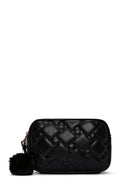 Women's Black Long Strap Quilted Crossbody Bag | Derimod