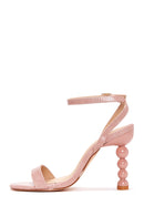Women's Pink Heeled Sandals | Derimod