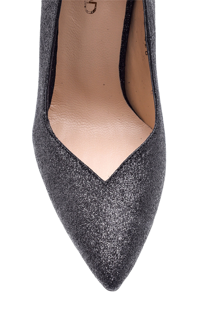 Women's Silvery Leather Stiletto
