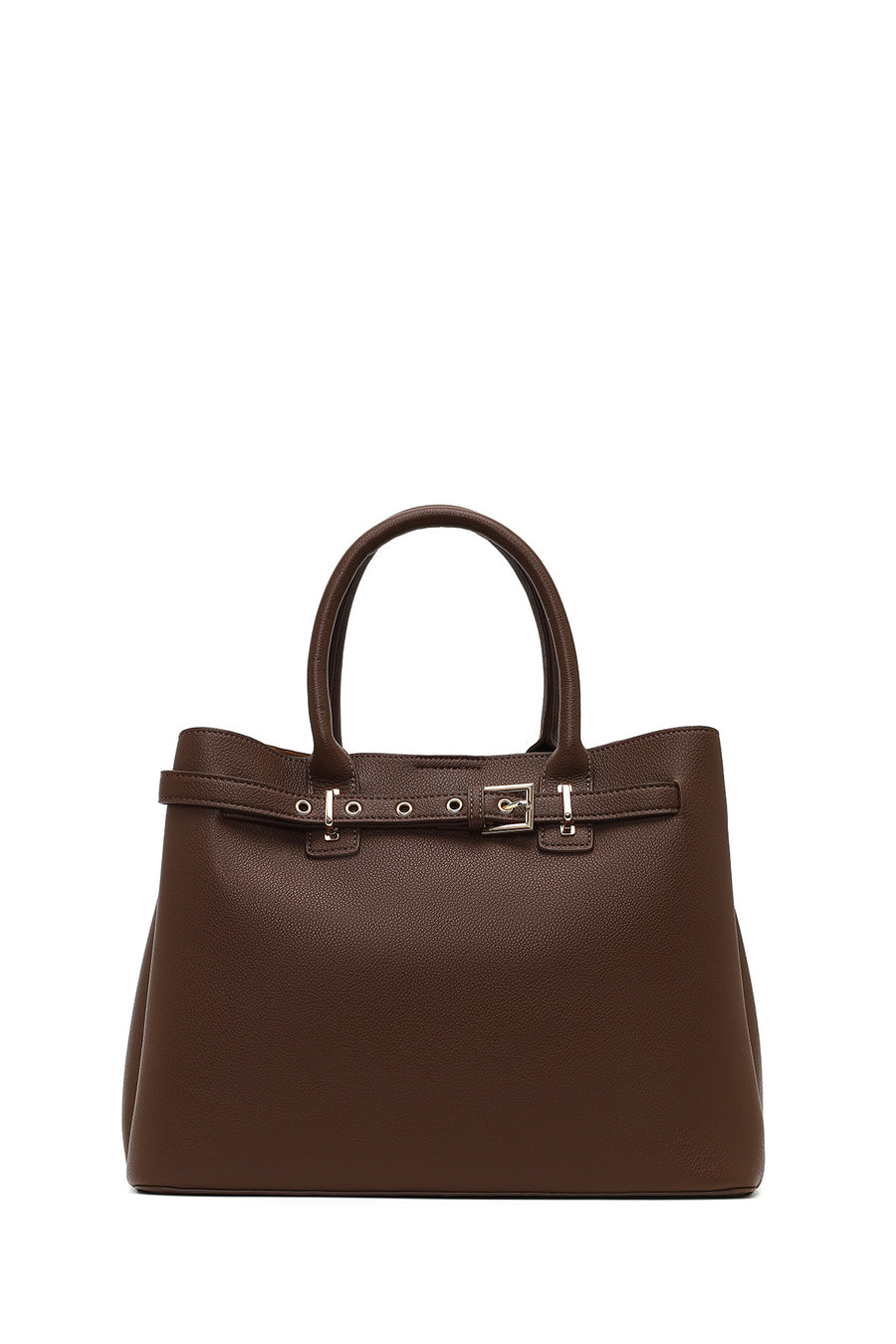Woman Brown Long-Strap Classic Shoulder Bag