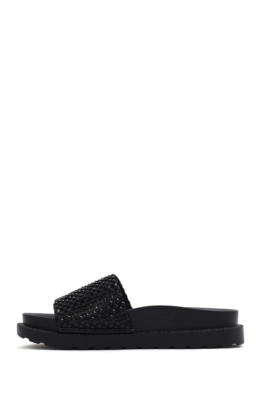 Women's Black Stone Slippers