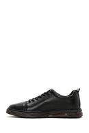 Men's Black Leather Sneaker | Derimod