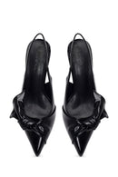 Women's Black Open Back Thin Heeled Shoes | Derimod