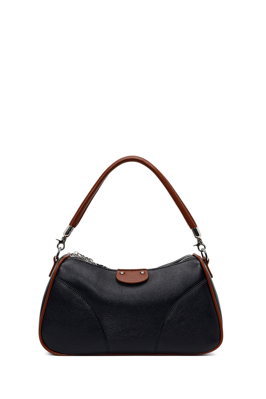 Woman Black Casual Shoulder Bag with Long Strap