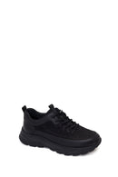 Male Black Lace-Up Thick-Soled Leather Casual Sneaker | Derimod