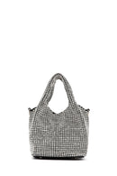 Women's Silver Long Chain Strap Stone Cross Bag | Derimod