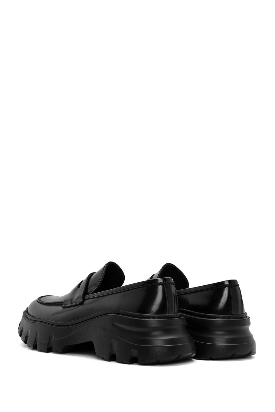 Men's Black Leather Casual Loafer