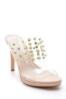 Women's Studded Detailed Heeled Slippers | Derimod