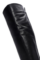 Women's Black Leather Casual Leather Boots | Derimod