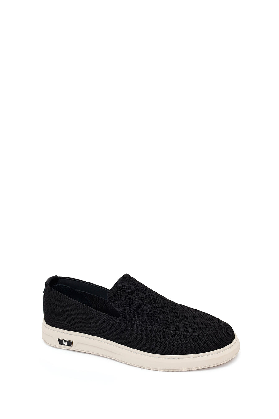 Erkek Siyah Desenli Kumaş Loafer