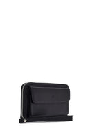 Men's Black Leather Mini Handbag | Derimod