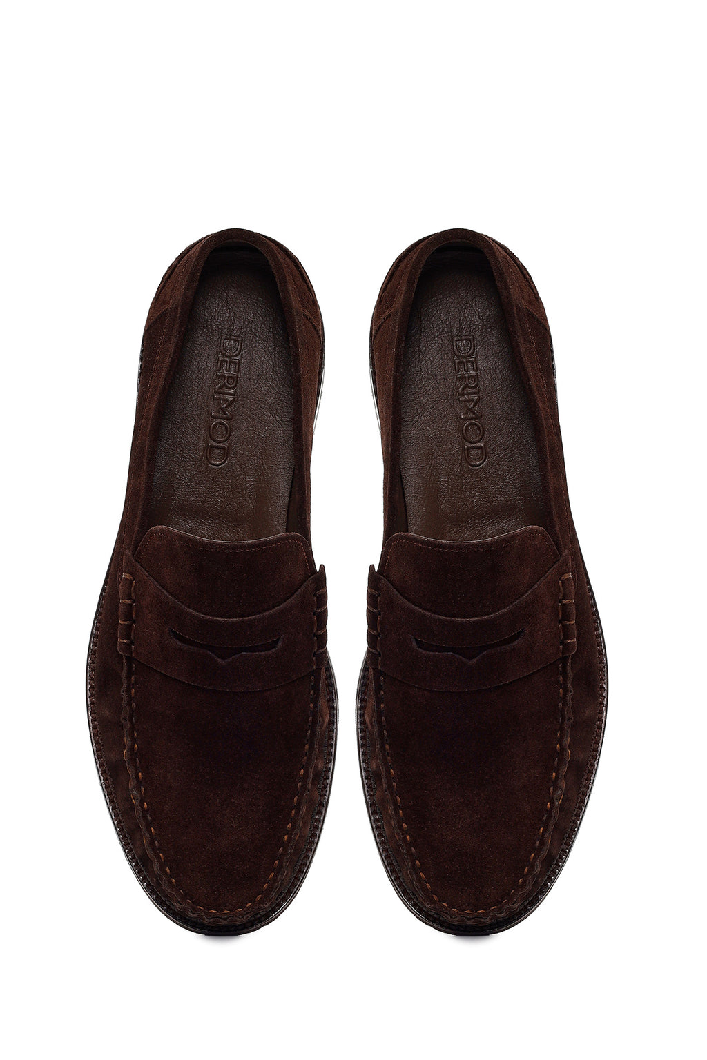 Erkek Kahverengi Süet Deri Casual Loafer