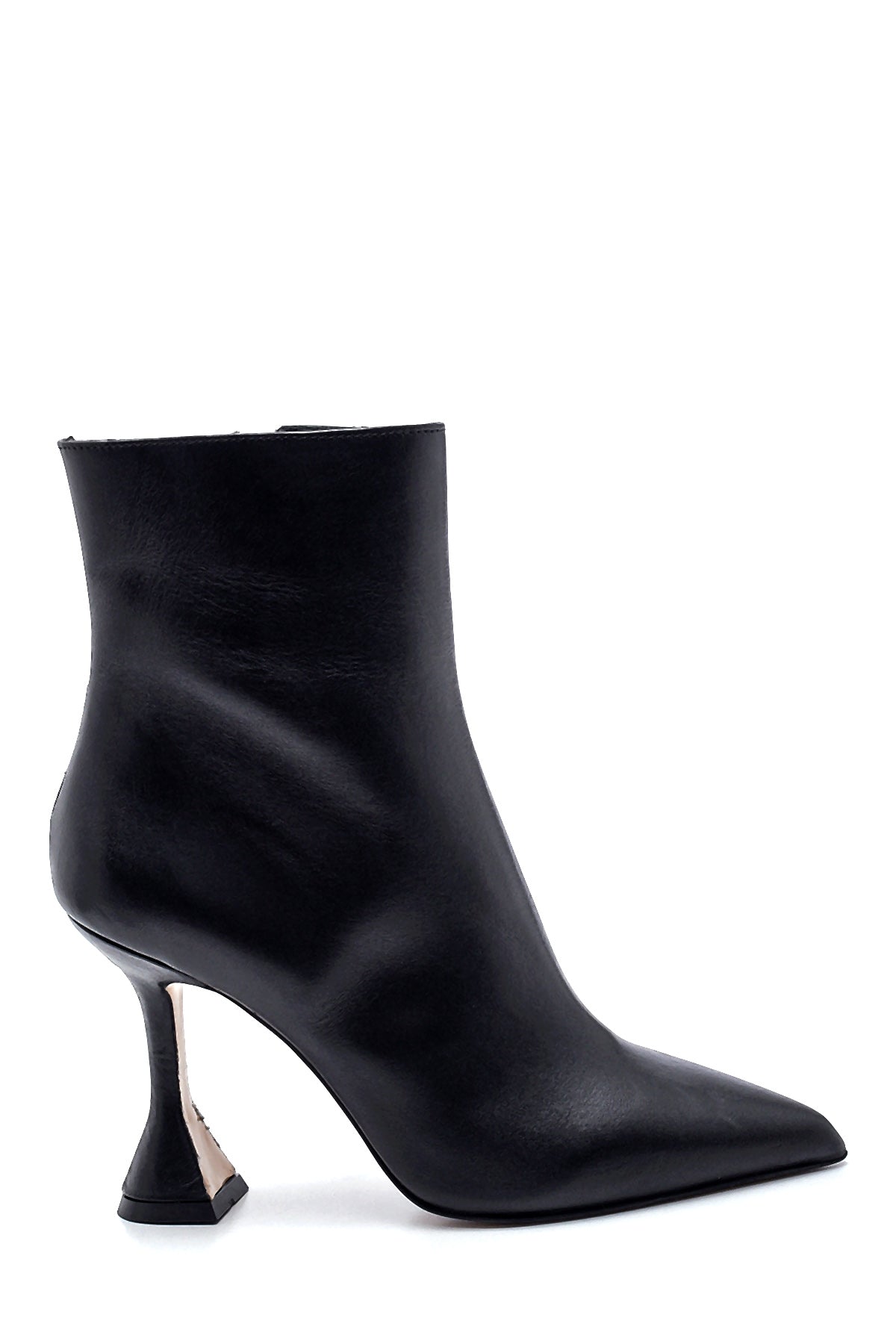 Women's Leather Goblet Heeled Boots 21WFD121118 | Derimod