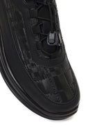 Erkek Siyah Kalın Tabanlı Deri Sneaker | Derimod