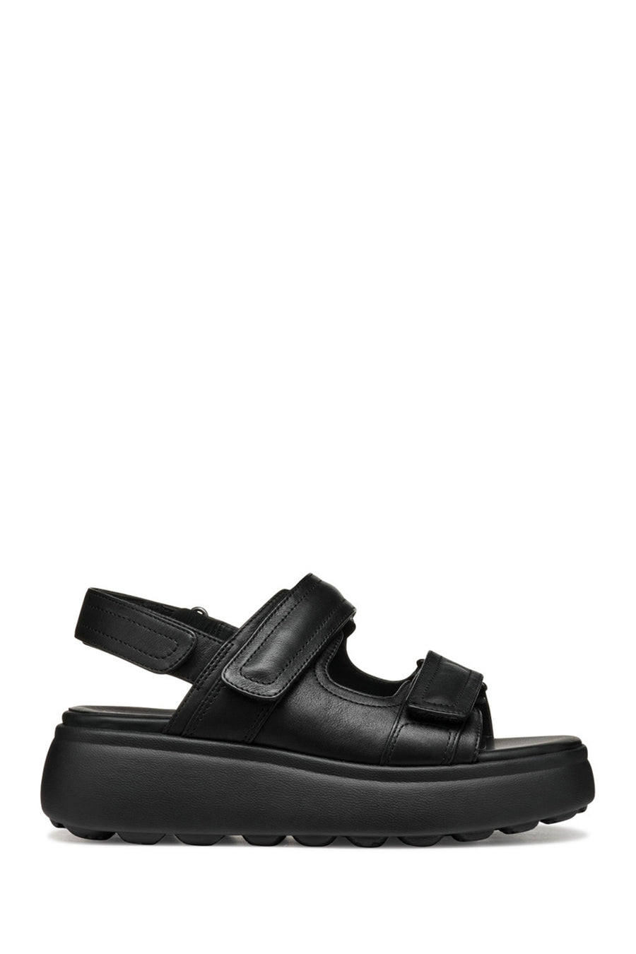 Geox Women's Black D Spherica Ec4.1 SA - Nappa Strappy Leather Sandals D55D4B00085C9999 | Derimod