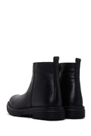 Men's Black Zippered Leather Casual Boots | Derimod