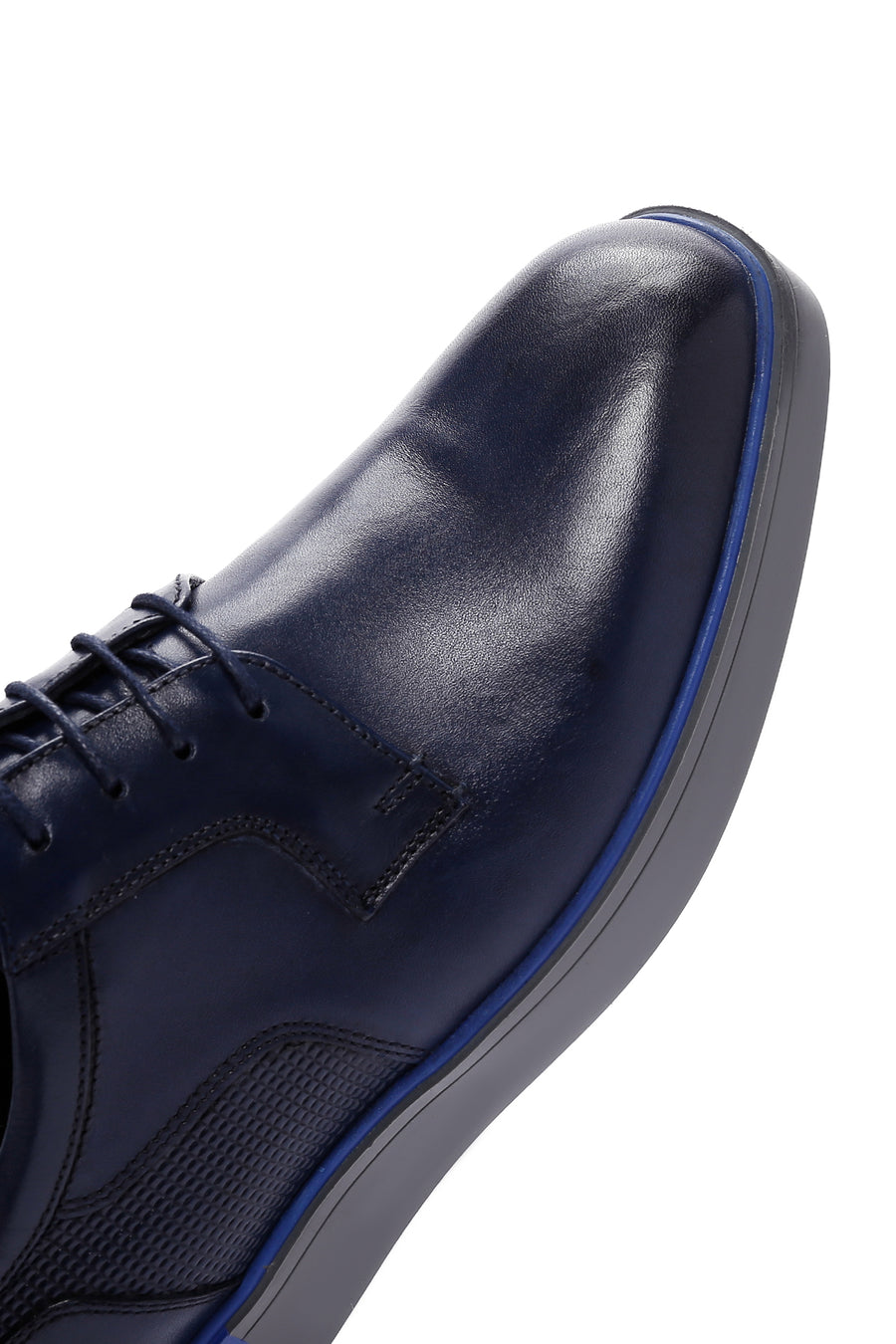 Men's Navy Blue Leather Casual Shoes