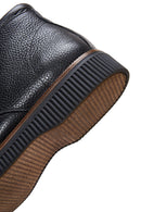 Men's Black Leather Casual Boots | Derimod