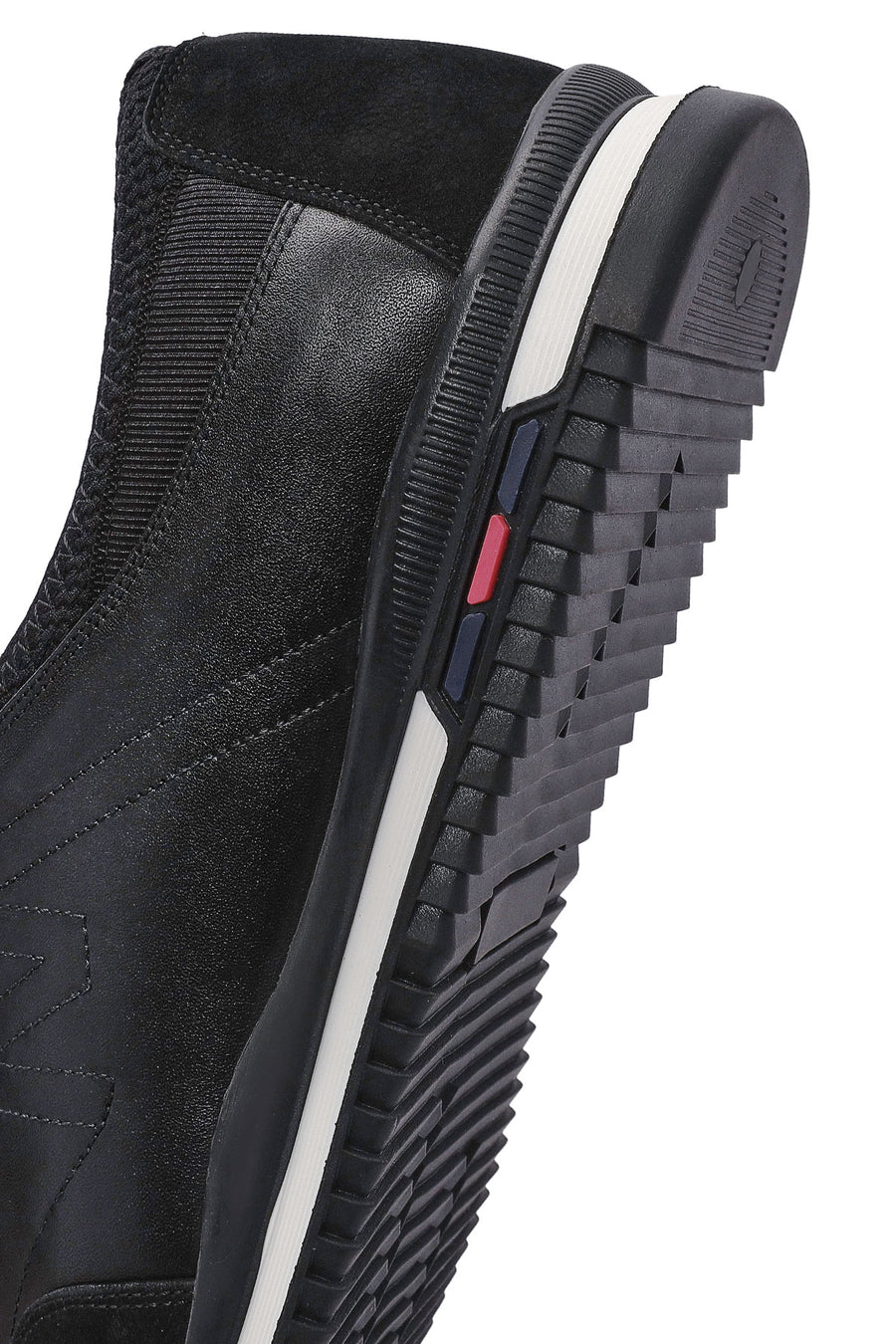Erkek Siyah Bağcıklı Deri Casual Sneaker