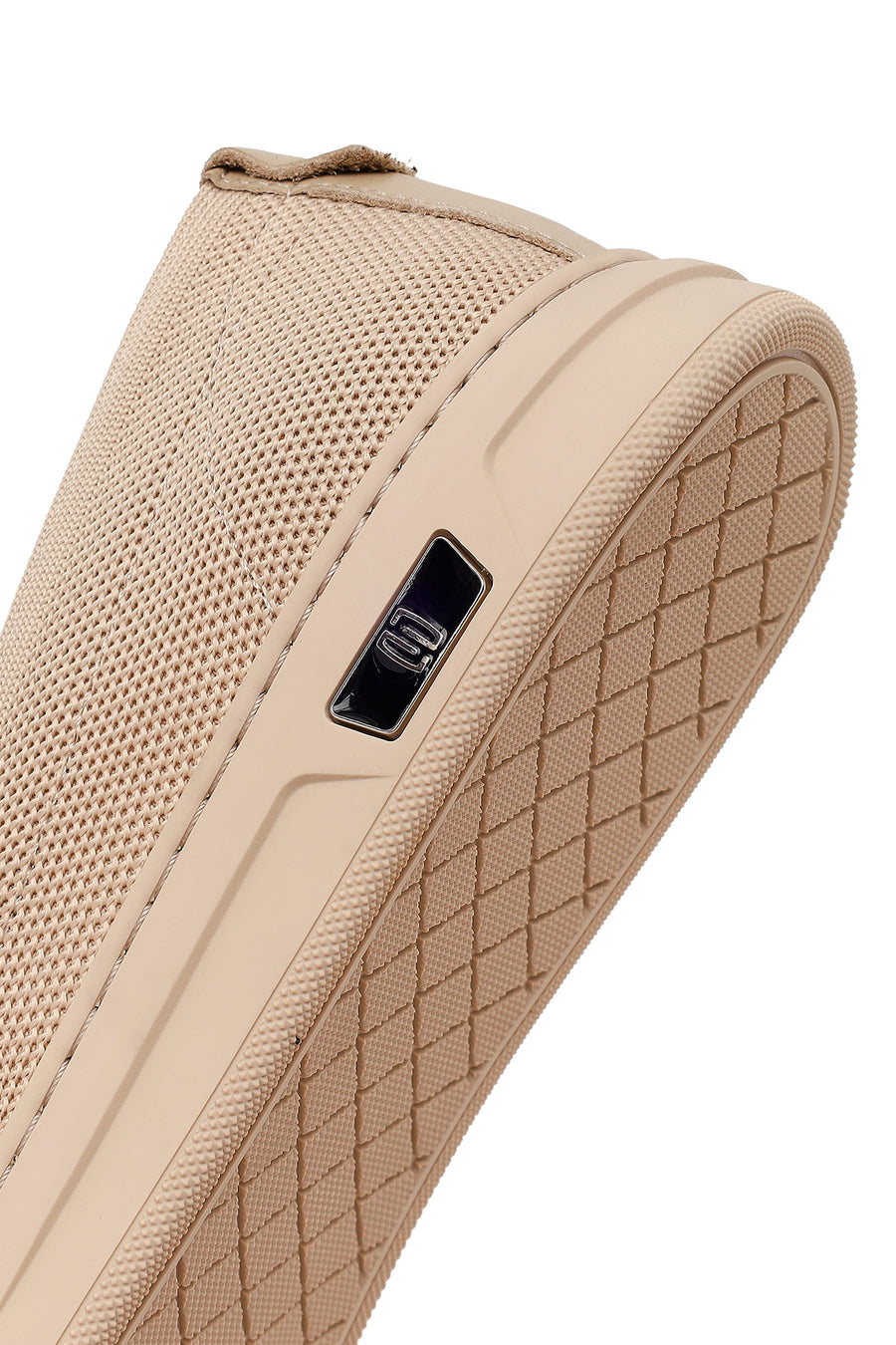 Male Beige Patterned Fabric Loafer