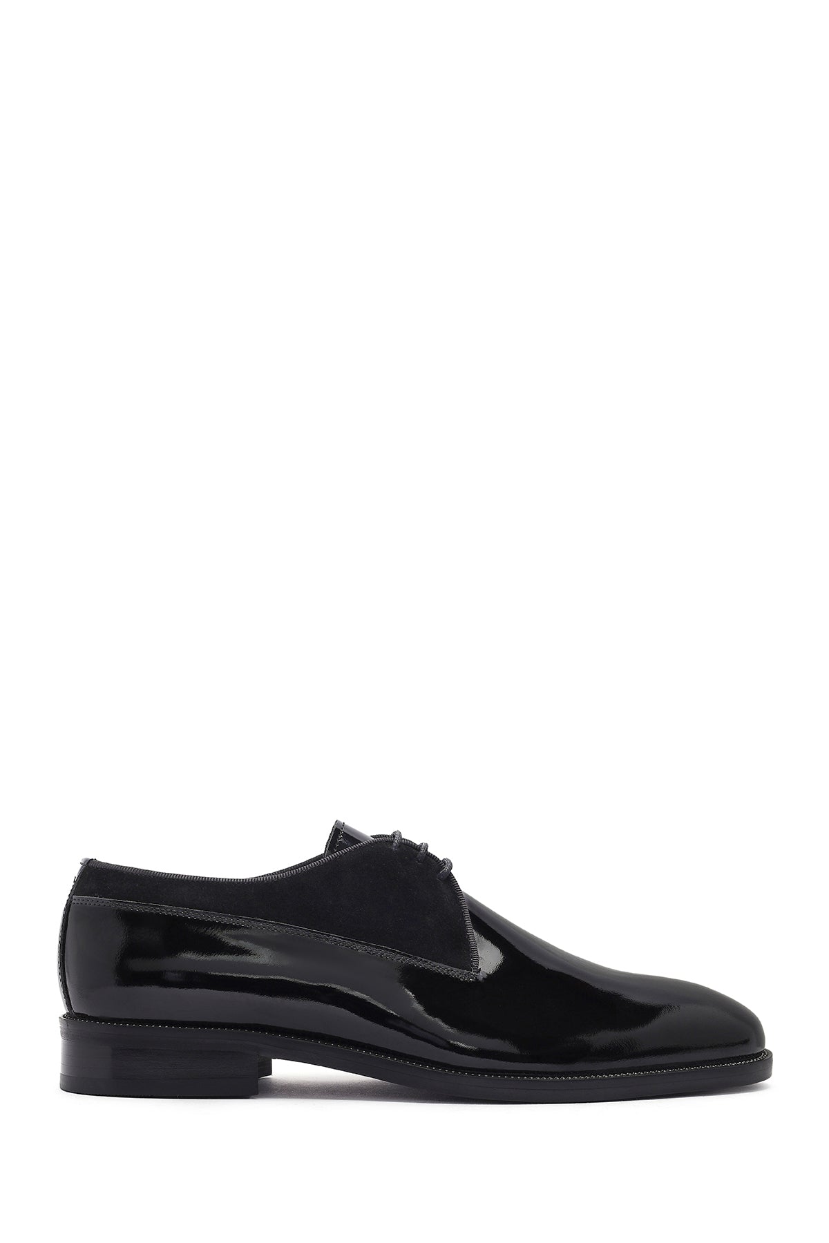 Men's Black Laced Patent Leather Classic Shoes 25SFD621716 | Derimod