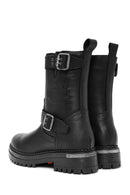 Harley Davidson Women's Black Uptown Zippered Leather Boots | Derimod