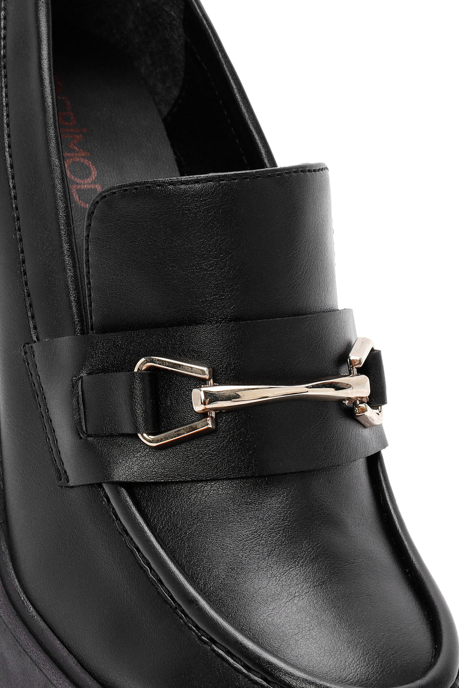 Kadın Siyah Kalın Topuklu Loafer