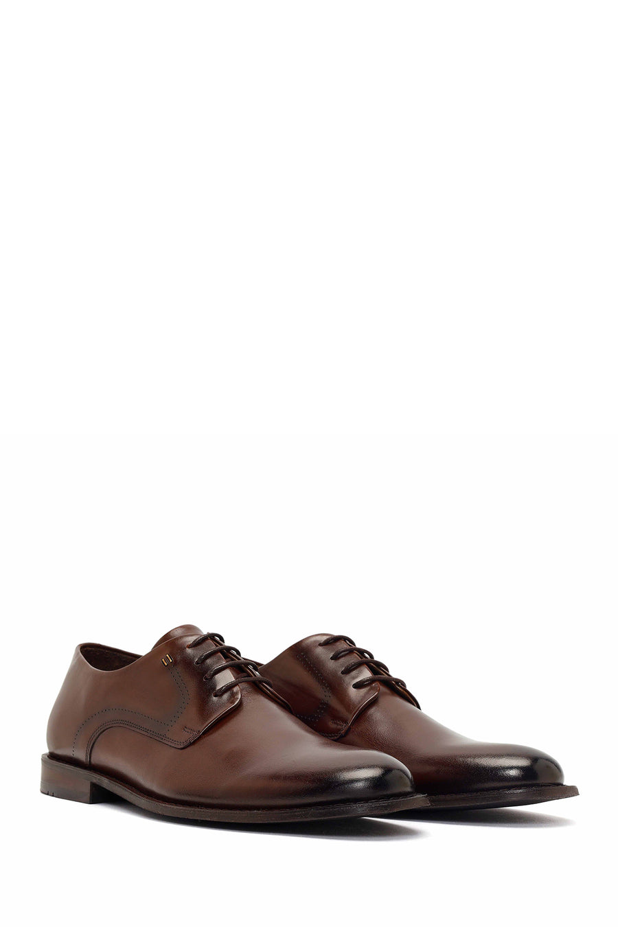 Derimod Black Male Brown Lace-Up Leather Classic Shoes
