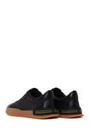 Male Black Lace-up Leather Casual Sneaker | Derimod