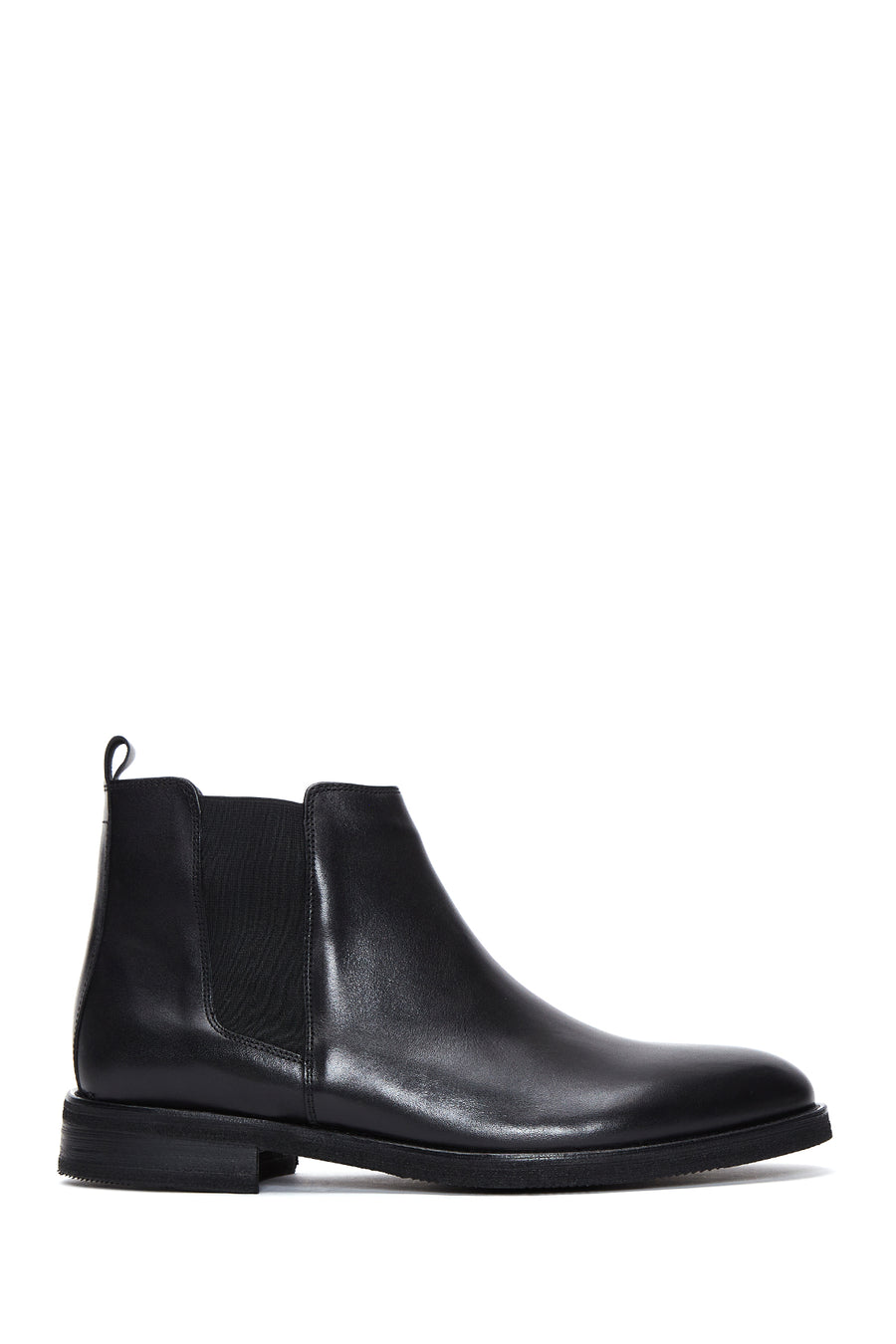 Men's Black Leather Chelsea Boots 22WFD640618 | Derimod