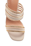 Women's Beige Heeled Slippers | Derimod