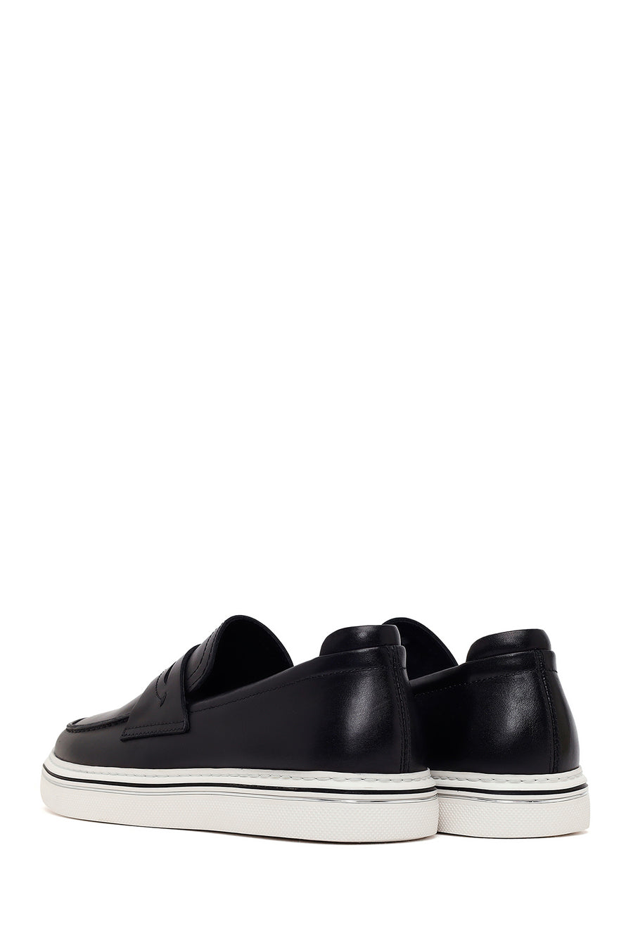 Male Black Leather Loafer