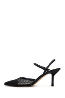 Women's Black Open Back Stiletto | Derimod