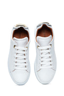 Women's White Leather Sneaker | Derimod