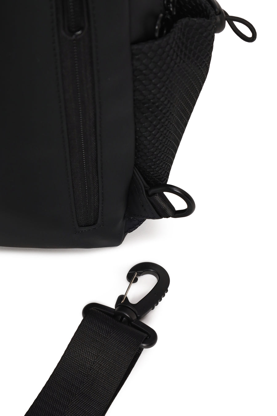 Male Black Fabric Crossbody Bag