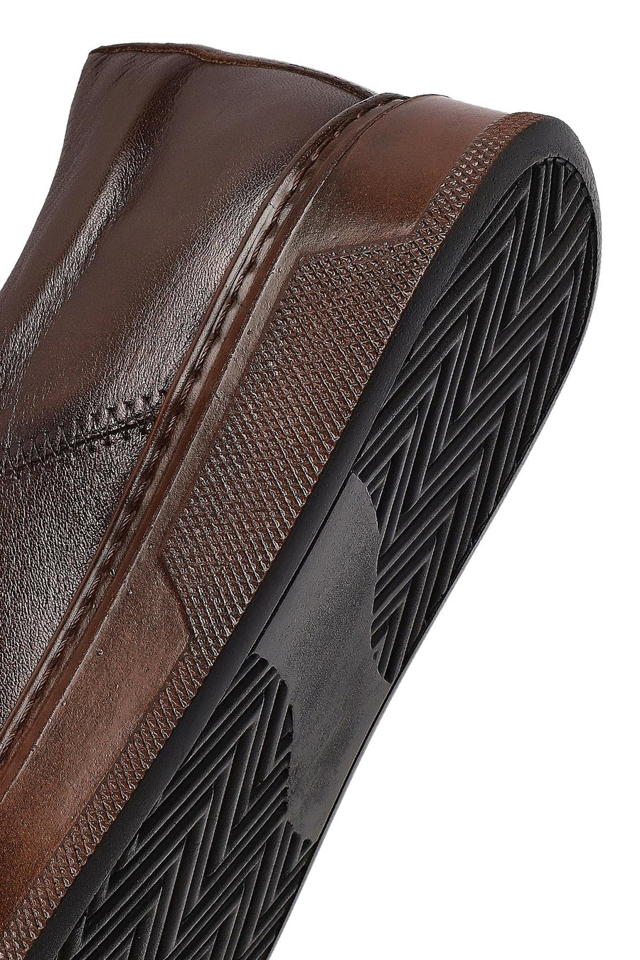 Male Brown Lace-Up Leather Sneaker