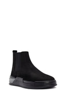 Men's Black Suede Leather Casual Chelsea Boots | Derimod