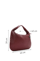 Women's Burgundy Knitted Shoulder Bag | Derimod