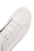 Men's White Lace-up Leather Sneaker | Derimod