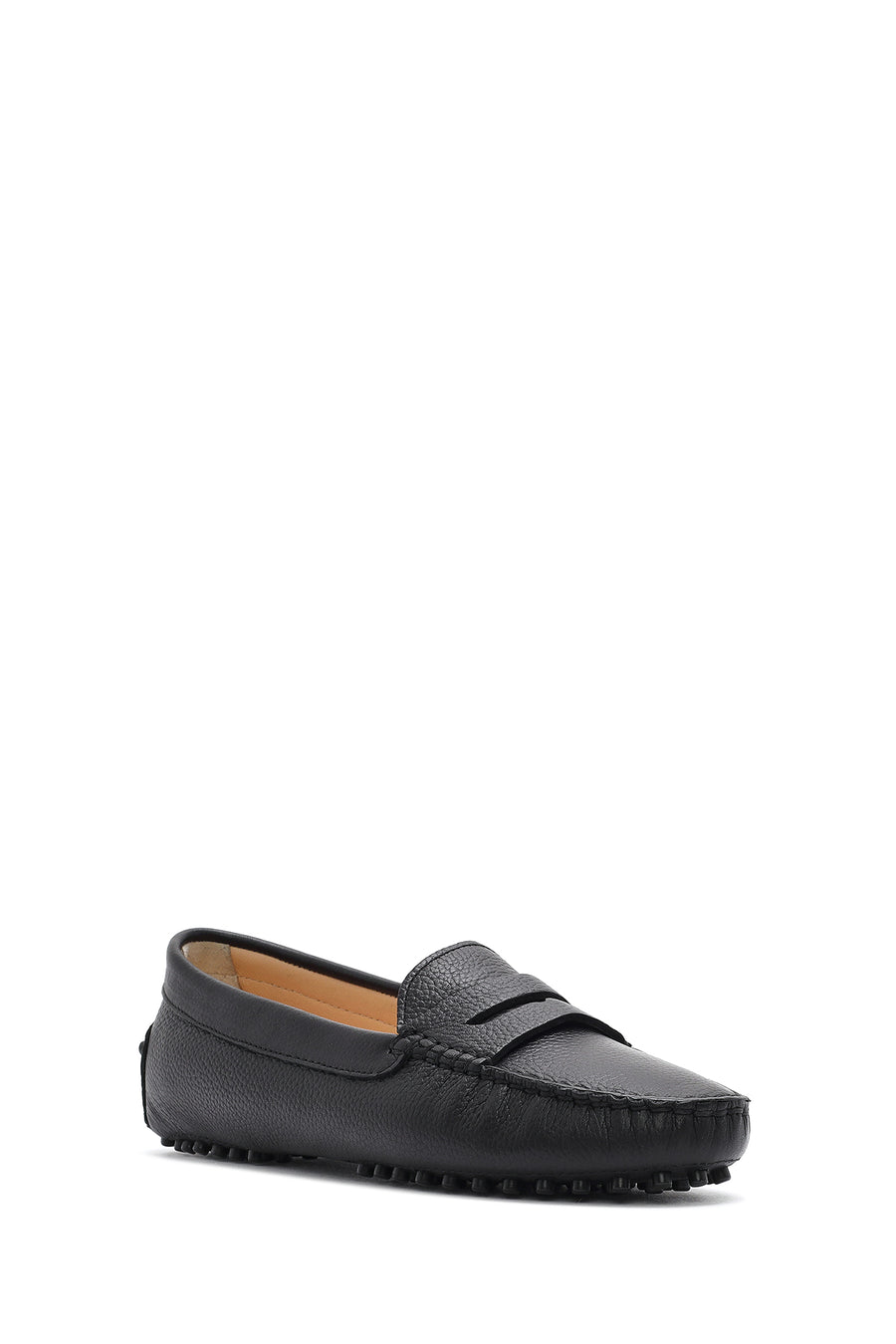 Kadın Siyah Deri Loafer